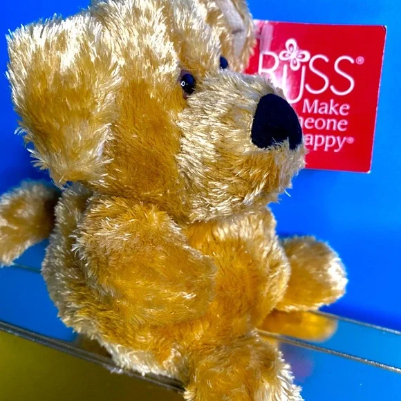 RUSS BERRIE NWT LUVVIES PUPPY SUPER SOFT BEANIE PLUSH MAKE SOMEONE HAPPY 2019 - Picture 5 of 11
